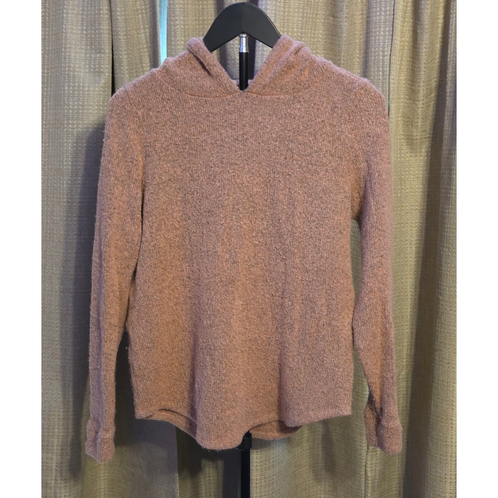 Loft Knit Hooded Pullover Sweater Womens‎ Size Small Pink
